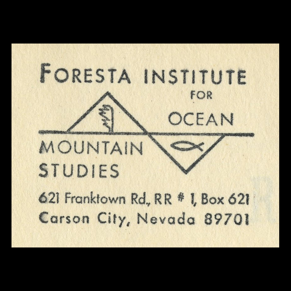 A stamp for the Foresta Institute of Ocean and Mountain Studies.