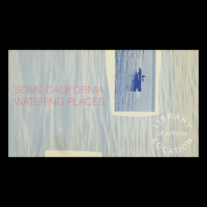 A presentation slide with text Some California Watering Places.